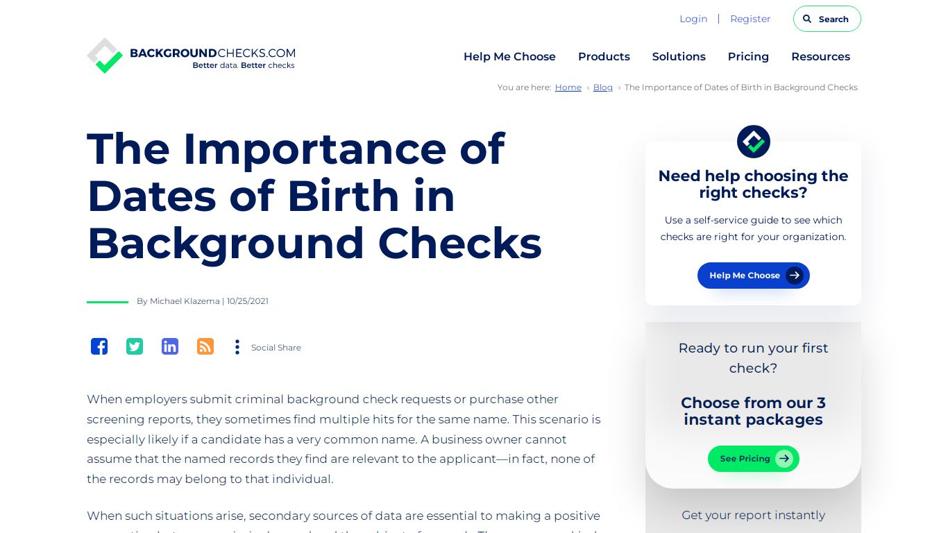 The Importance of Dates of Birth in Background Checks