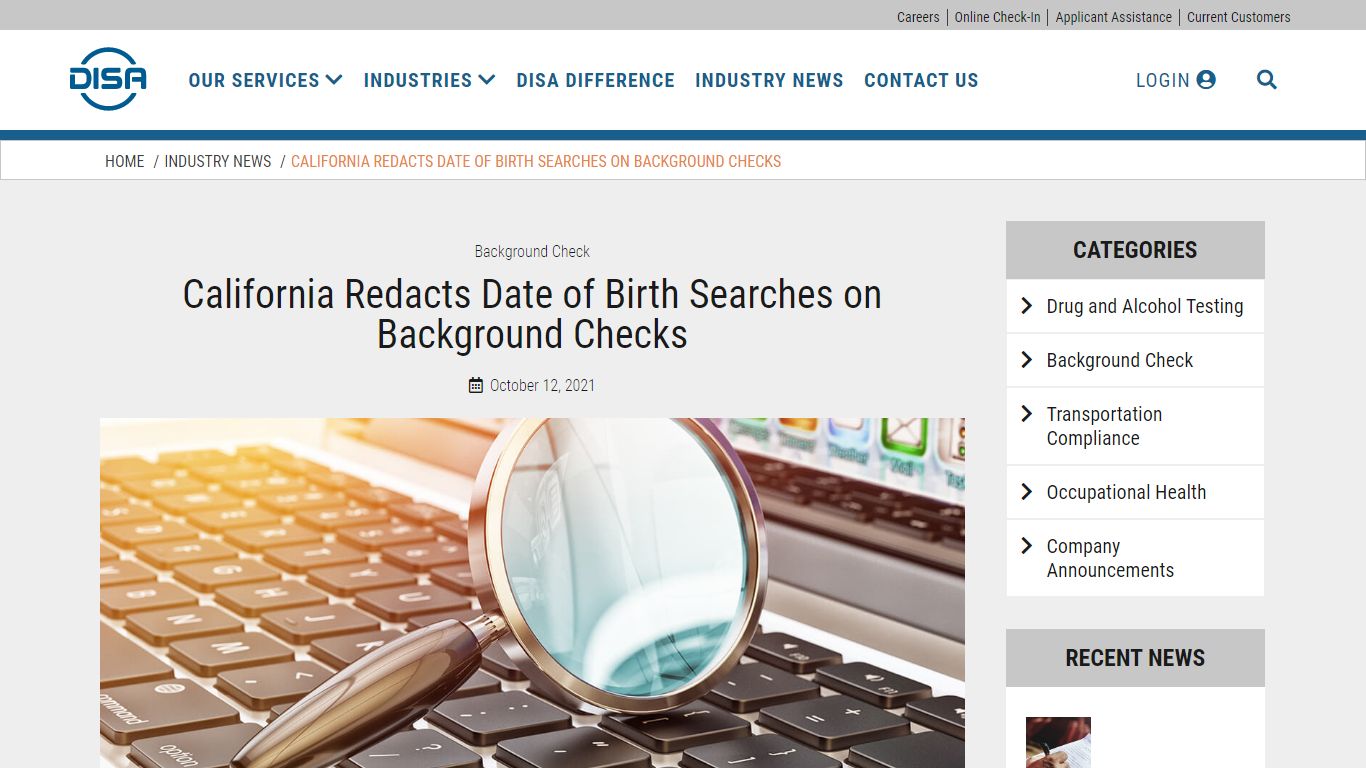 California Redacts Date of Birth Searches on Background Checks